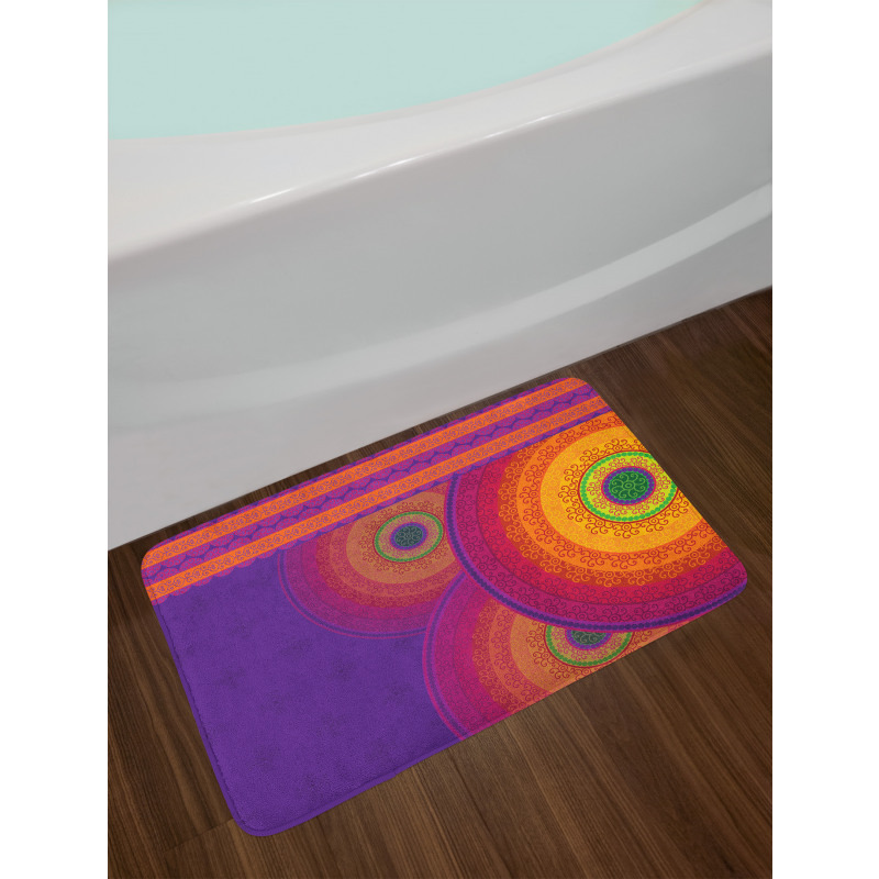 Colorful Mandala Motif Bath Mat