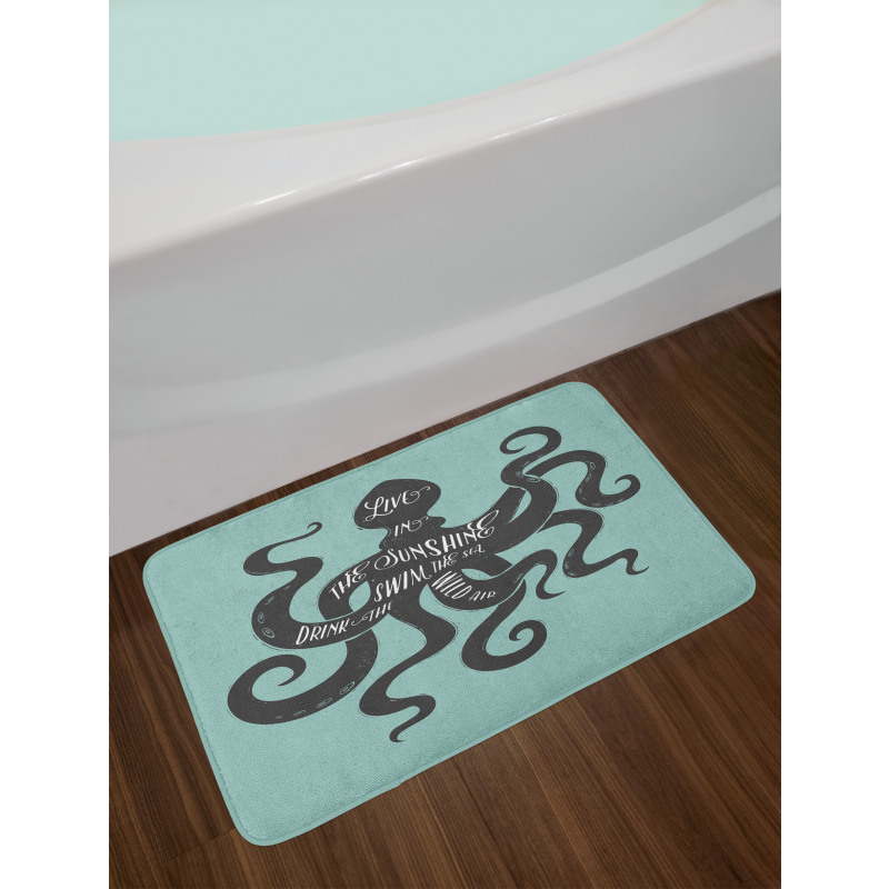 Inspiration Message Graphic Bath Mat