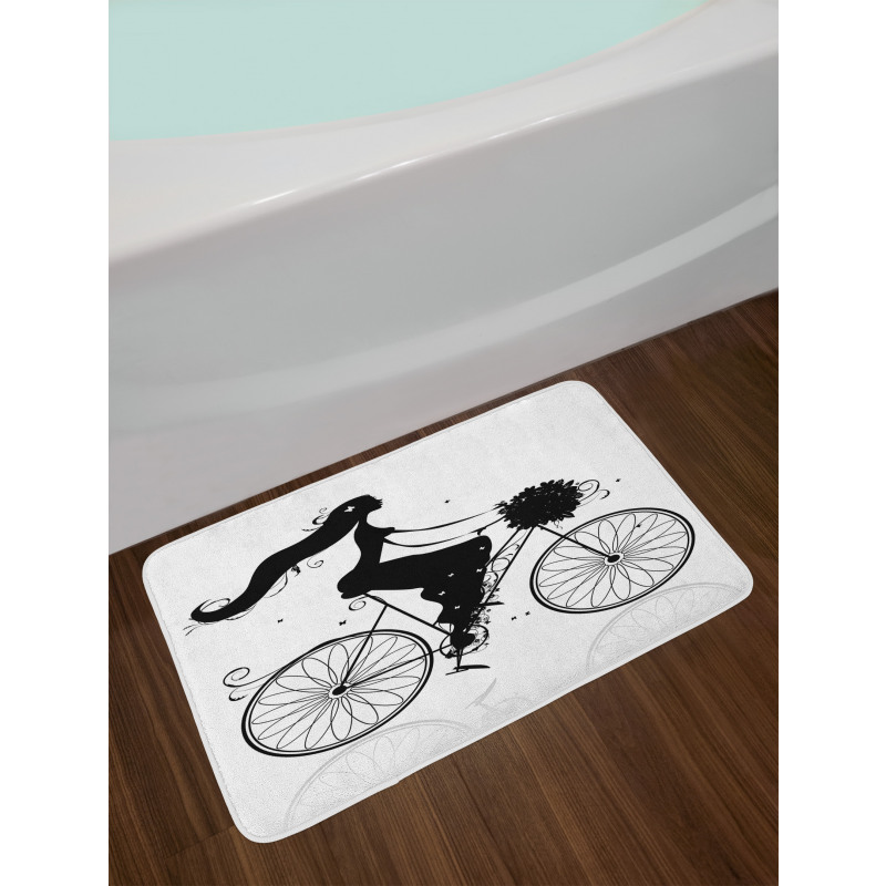 Woman Flowers Bath Mat