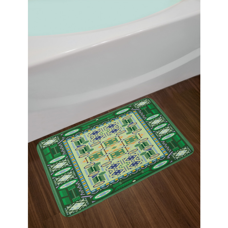 Oriental Shapes Pattern Bath Mat