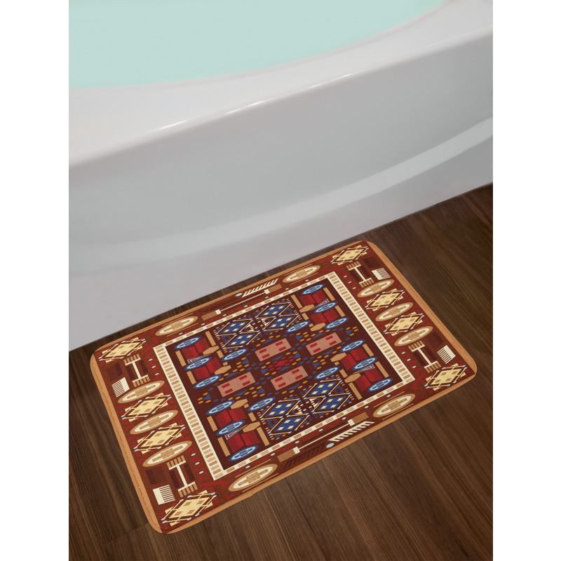 Oriental Rhombus Design Bath Mat