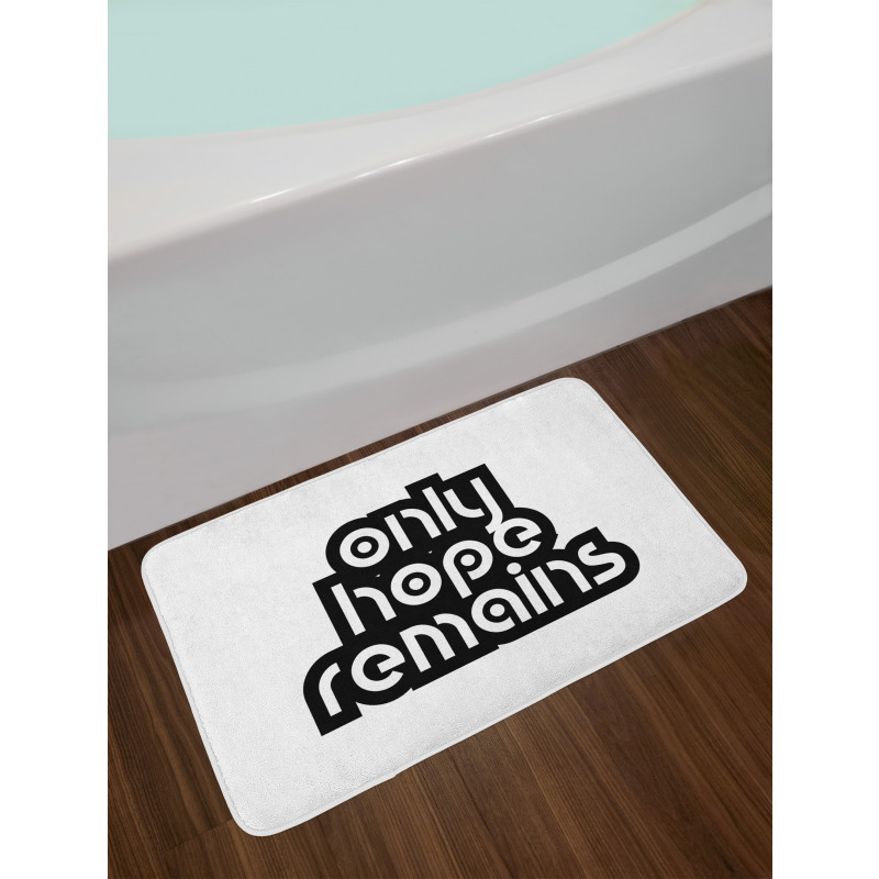 Motivational Retro Typography Bath Mat