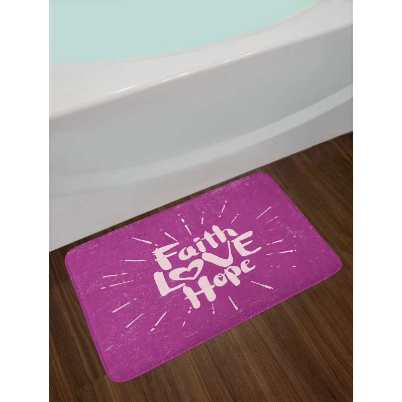 Hope Themed Message Design Bath Mat