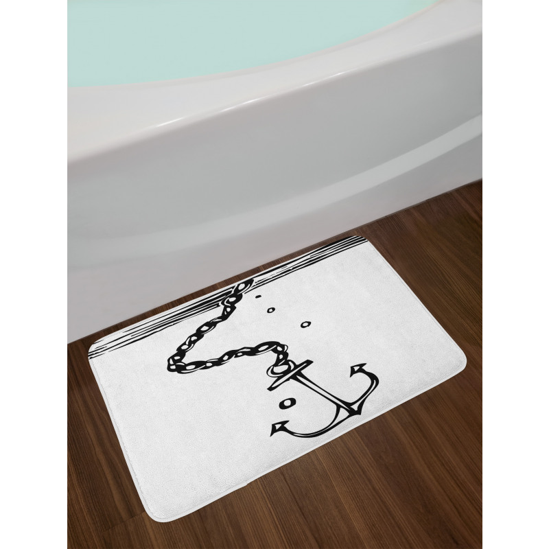 Nautical Chains Image Bath Mat