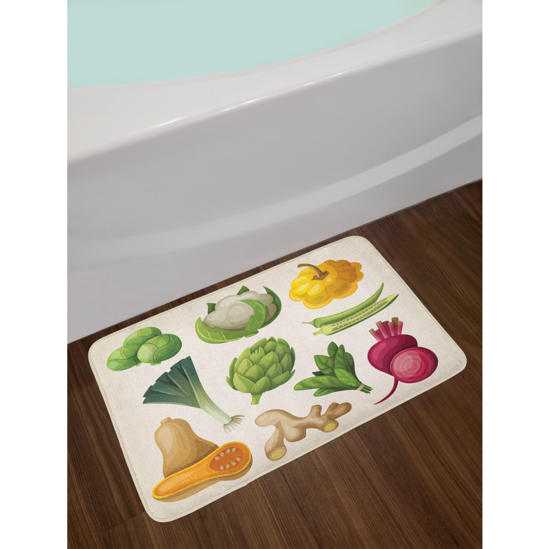 Exotic Fresh Food Bath Mat