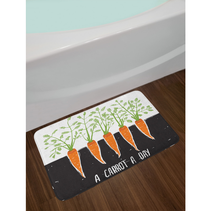 Growing Carrots Bath Mat