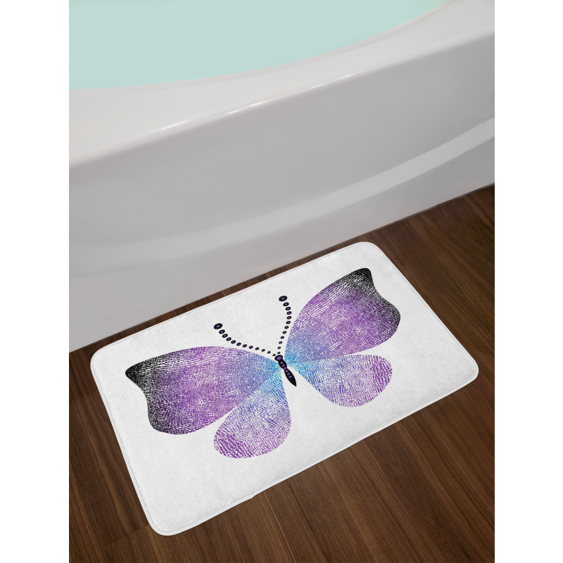 Pointillist Butterfly Bath Mat