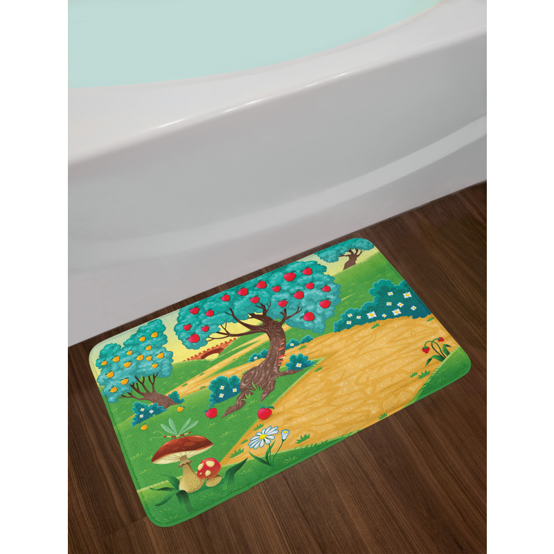 Apple Tree and Dragonfly Bath Mat