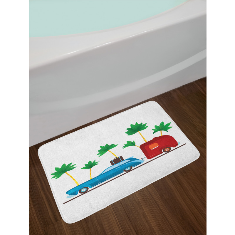 Exotic Travel Theme Bath Mat