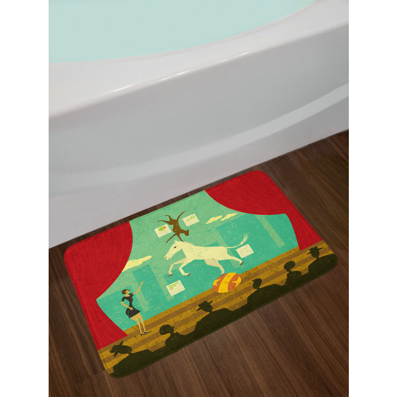 Horse Hound Show Stage Bath Mat