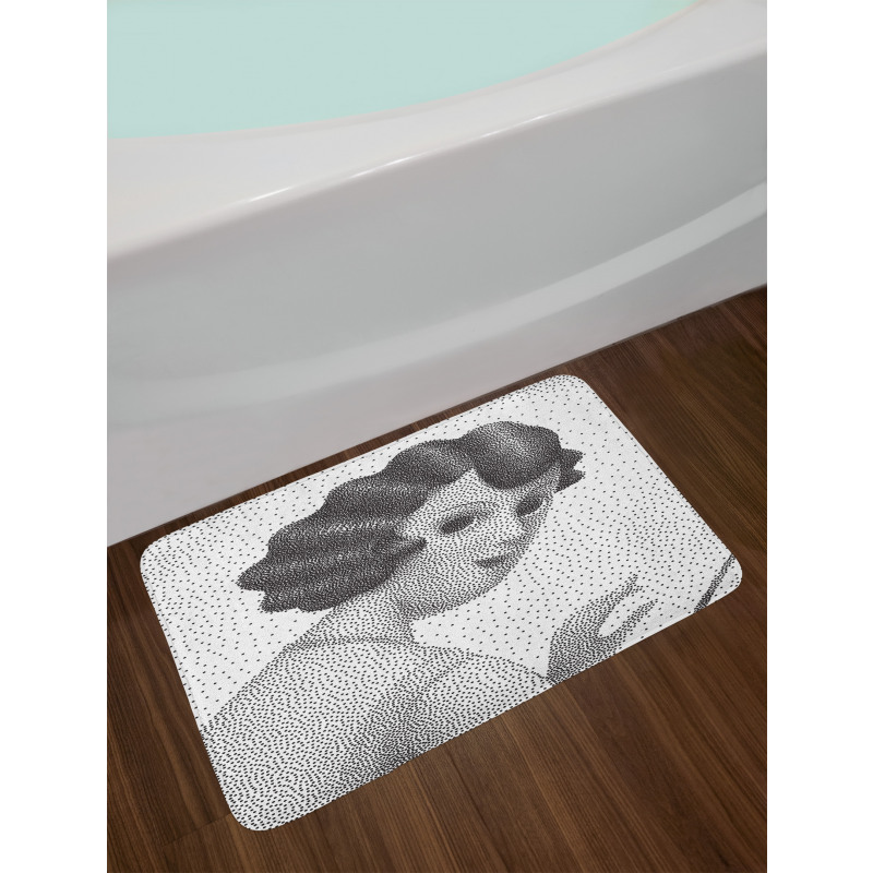 Young Lady from 20's Bath Mat