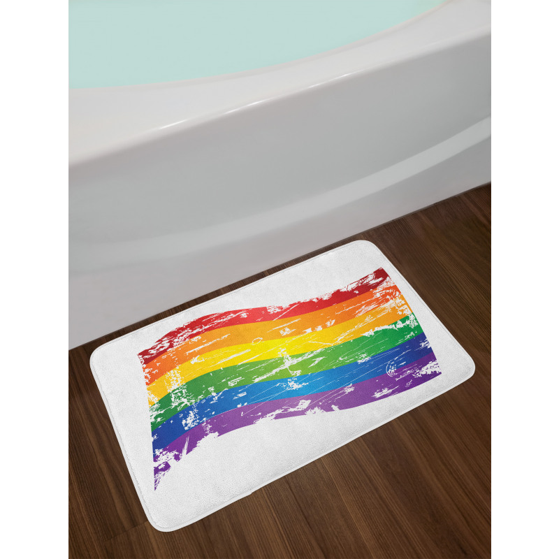 Gay Pride Flag Bath Mat