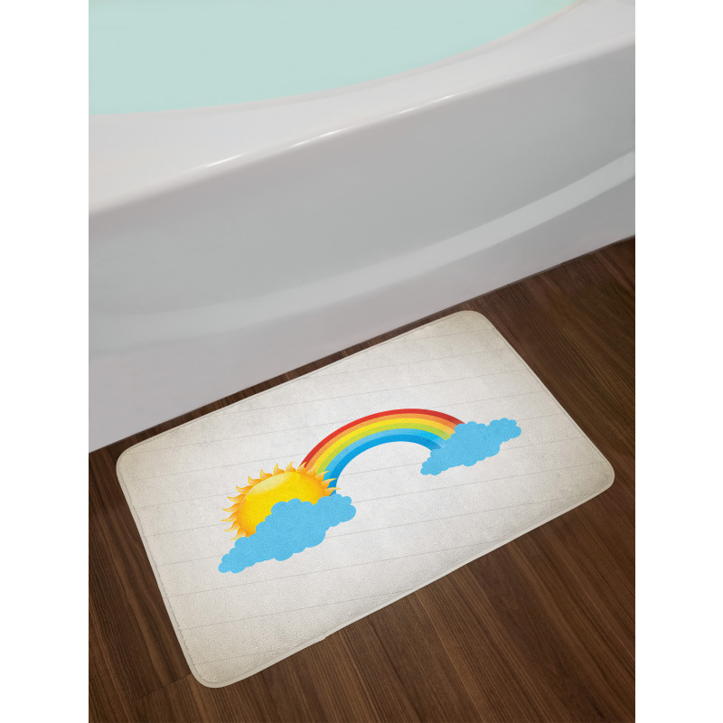 Sun over Clouds Bath Mat