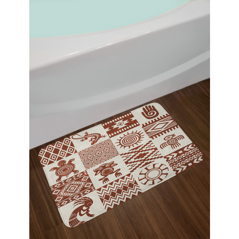 Grunge Native Tile Bath Mat