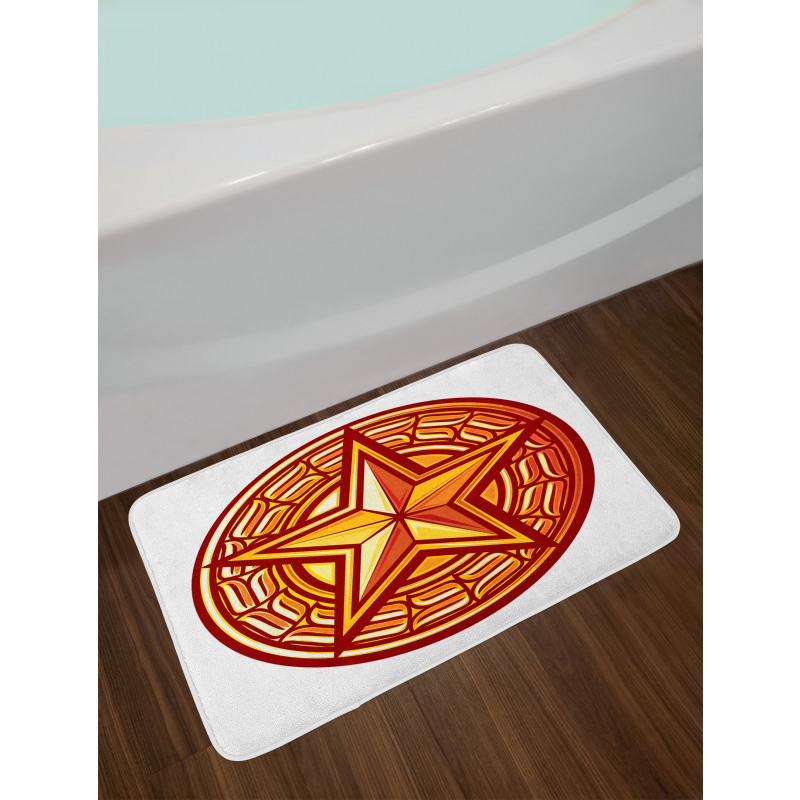 Seal Design in Warm Tones Bath Mat