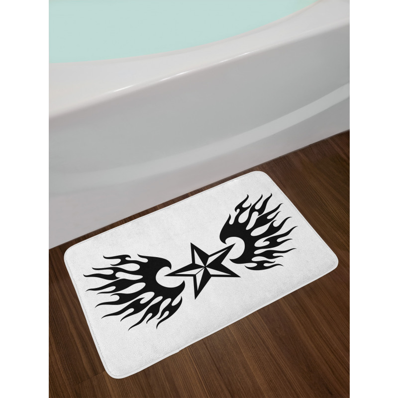 Flame Wings Design Bath Mat