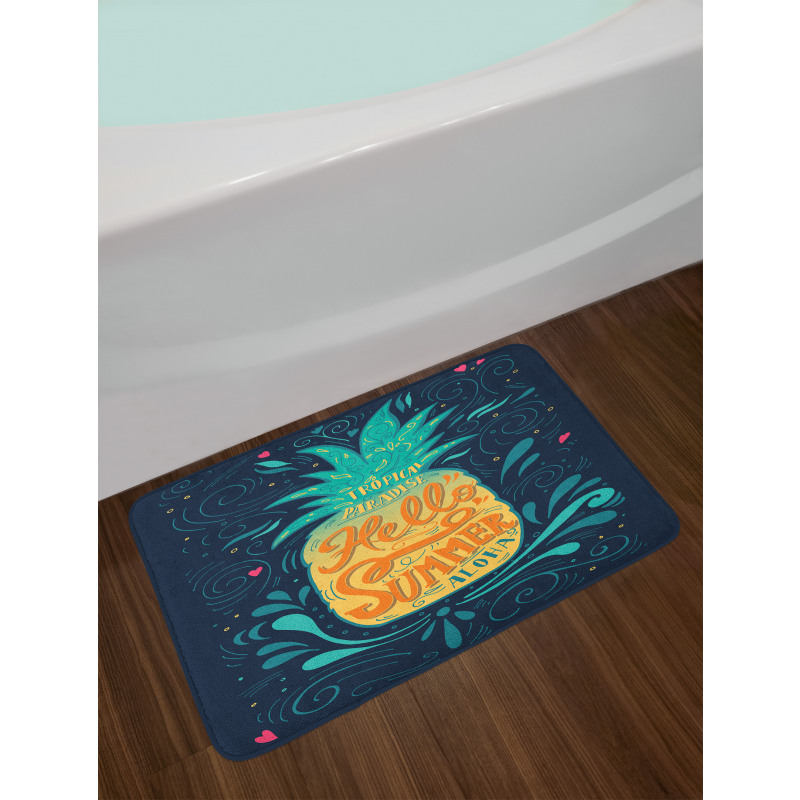 Hello Summer Aloha Bath Mat