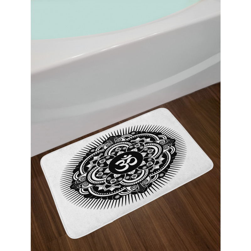 Oriental Tattoo Art Mandala Bath Mat