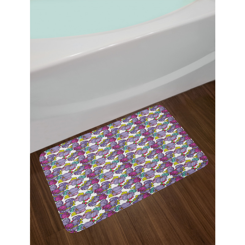 Vintage Lupin Bouquets Bath Mat