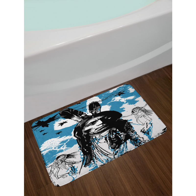 Children and Father Bath Mat