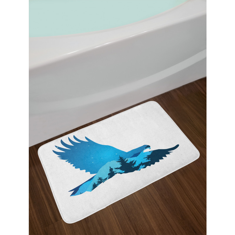 Bird Silhouette Design Bath Mat