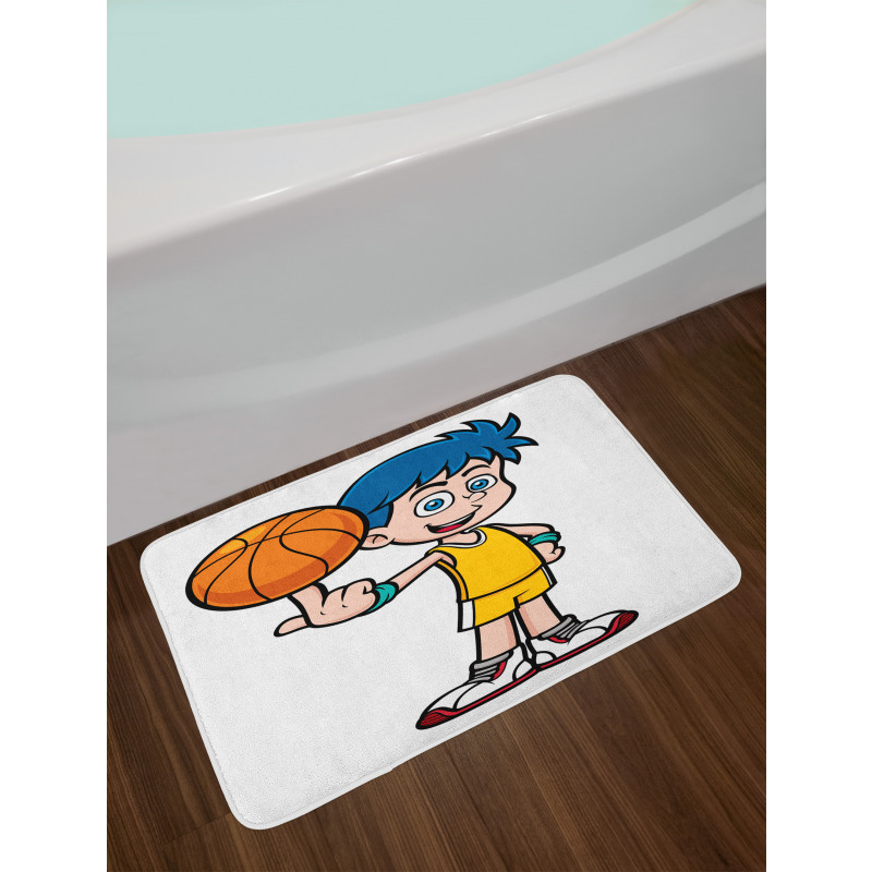 Boys Basketball Bath Mat