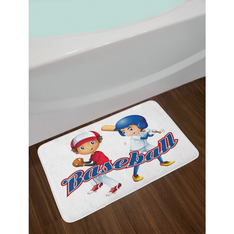 Baseball Pitching Bath Mat