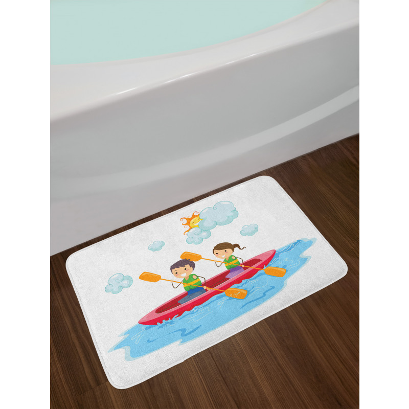 Riding a Kayak Bath Mat