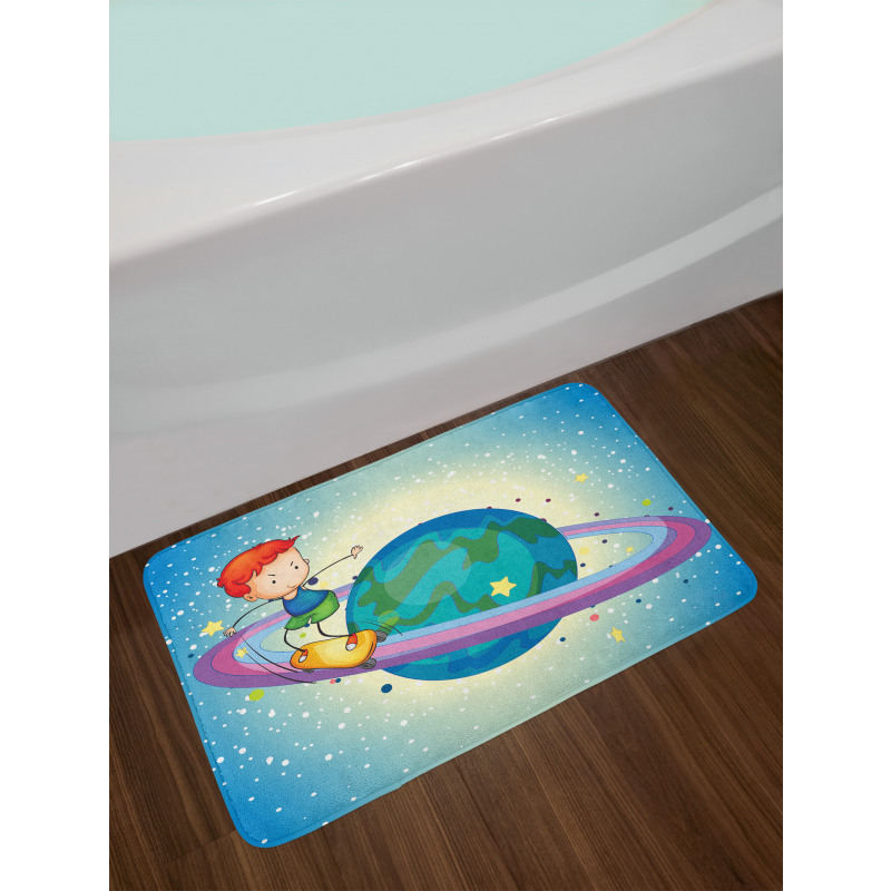 Skating Planet Ring Bath Mat