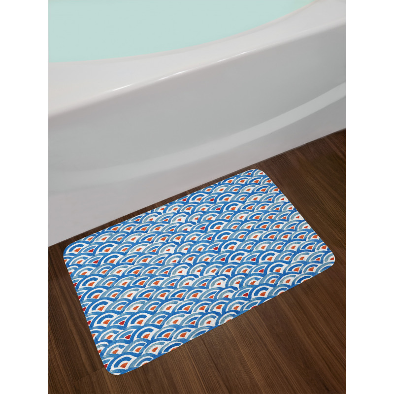 Watercolor Fish Skin Bath Mat