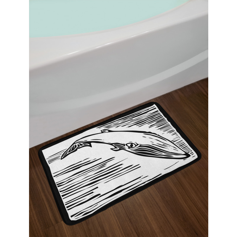 Vintage Style Sea Mammal Bath Mat