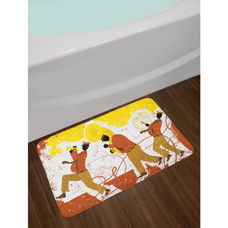 Street Band with Trumpet Bath Mat