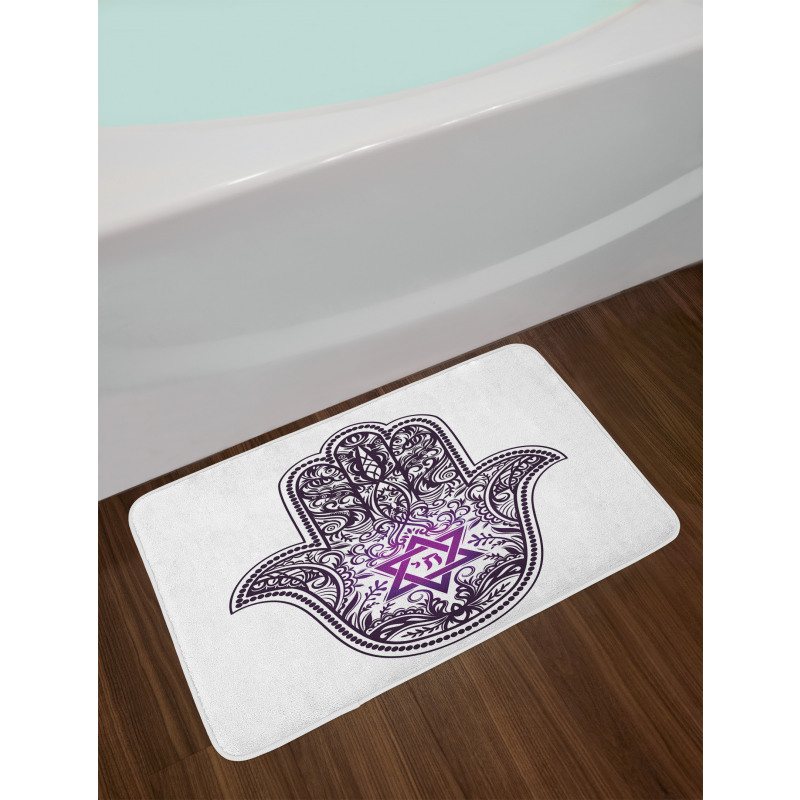 Hand Drawn Swirls and Curls Bath Mat