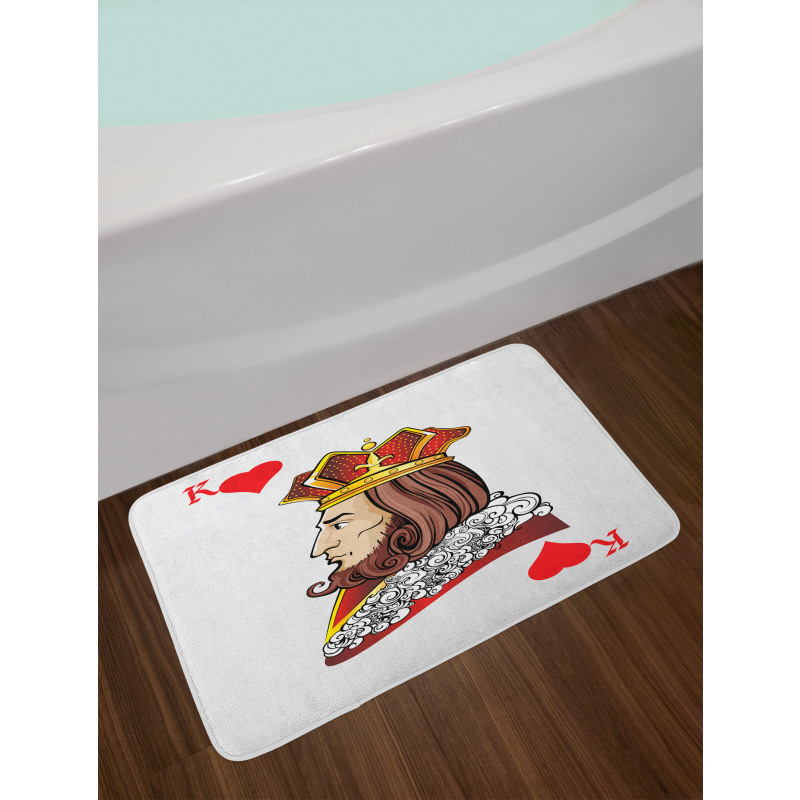 King of Heart Play Card Bath Mat
