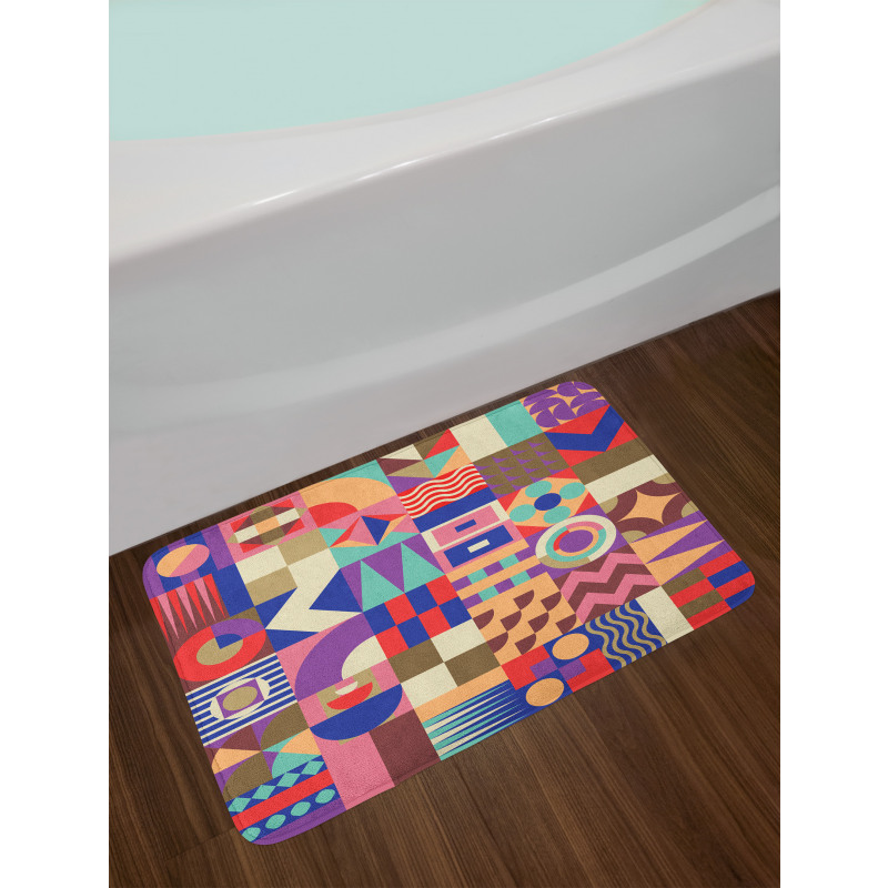 Patchwork Mosaic Tile Bath Mat