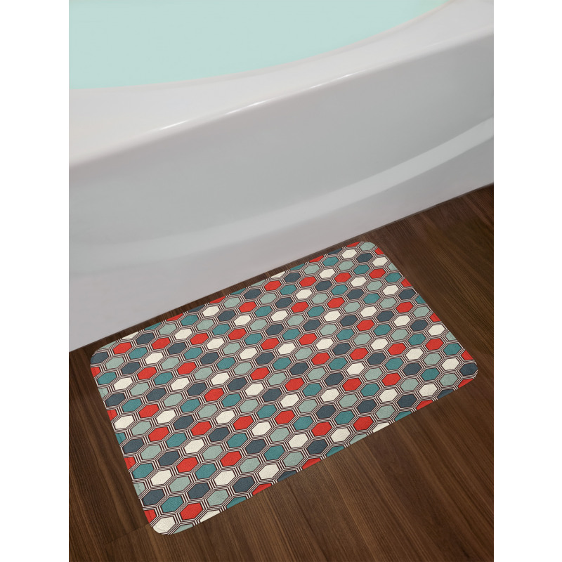 Abstract Mosaic Tiles Bath Mat