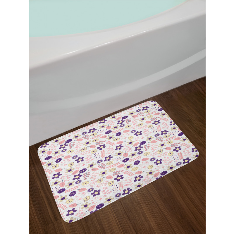 Dahlia and Chrysanthemum Bath Mat