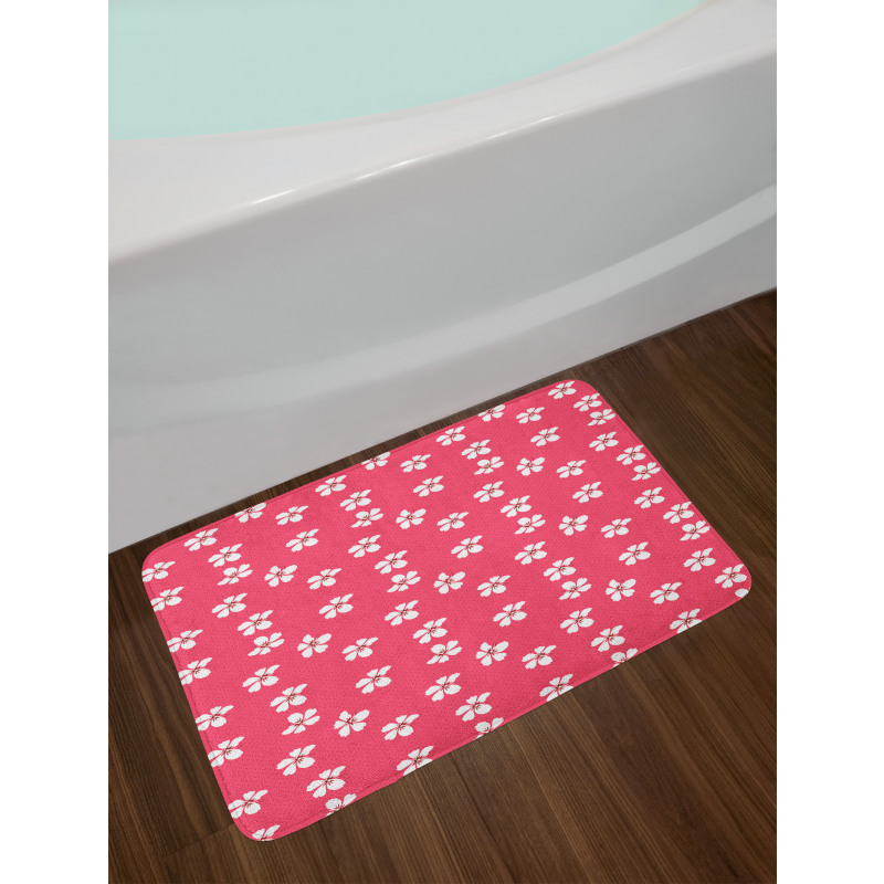 Hibiscus and Pistils Bath Mat