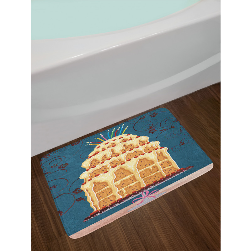 Crumb Coated Party Cake Bath Mat