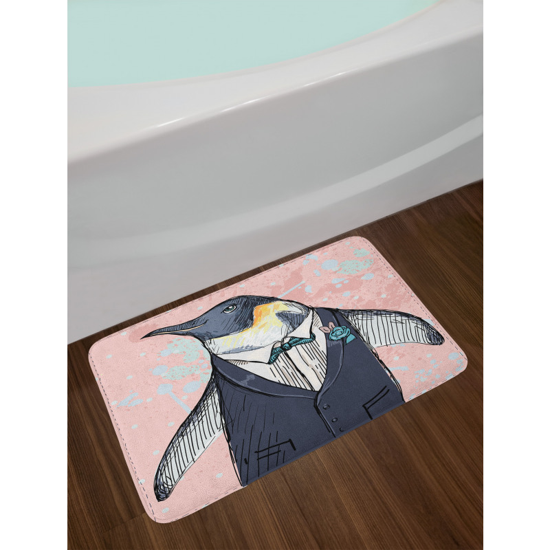 Funny Gentleman Penguin Bath Mat