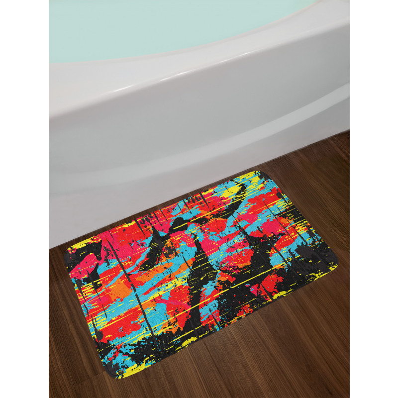 Drippy Painting Bath Mat