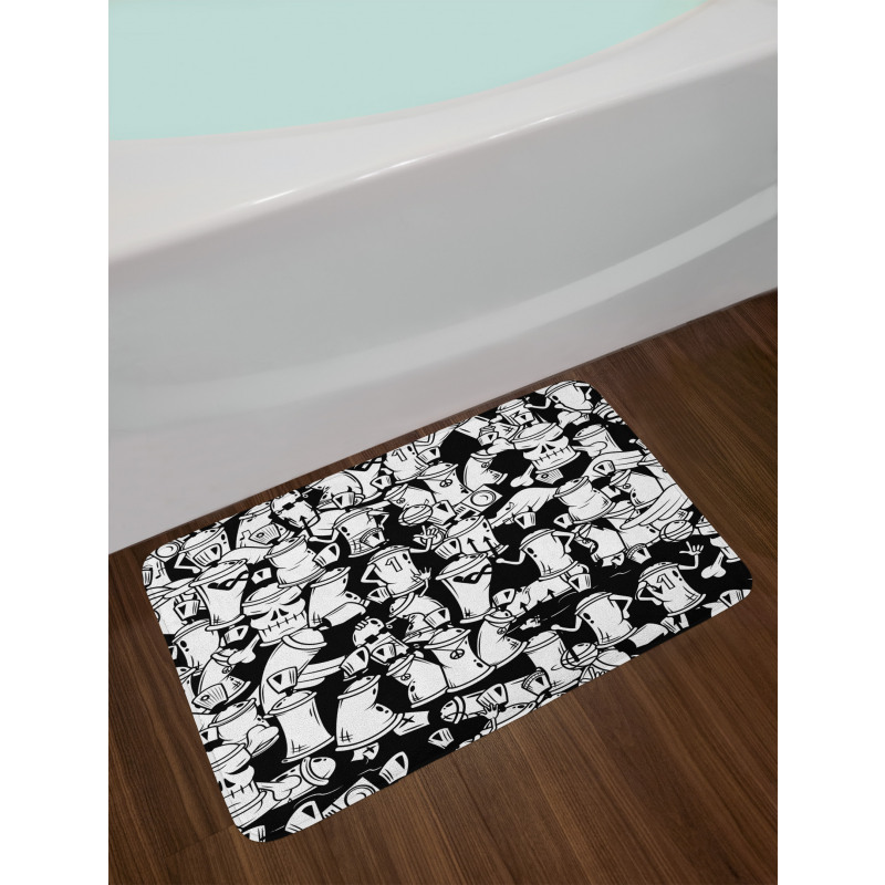 Devil Spray Cans Bath Mat