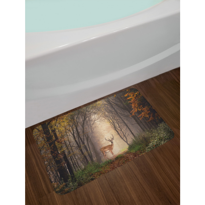 Deer Mystical Forest Bath Mat