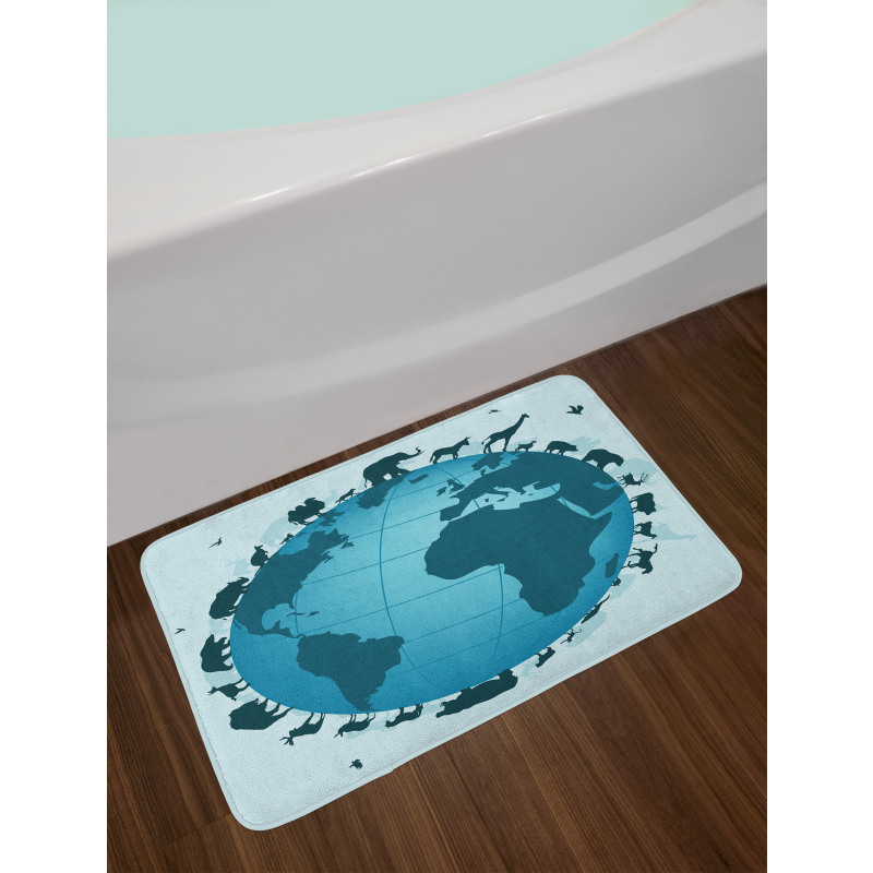 Animal Diversity World Bath Mat