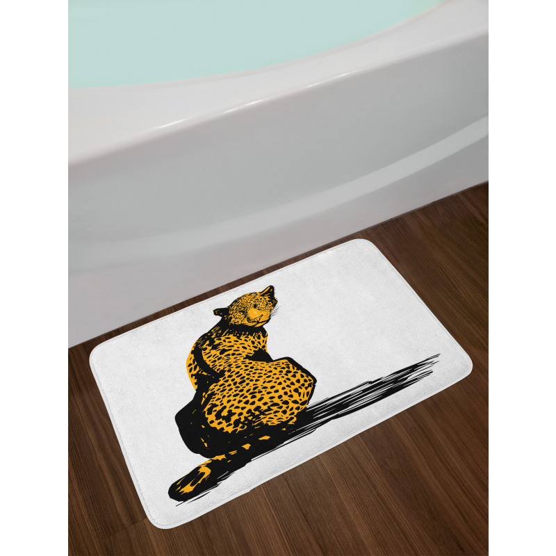 Sketch Leopard Shadow Bath Mat