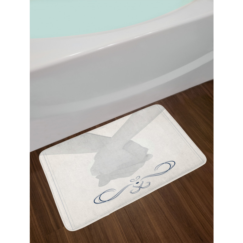 Couple Holding Hands Bath Mat