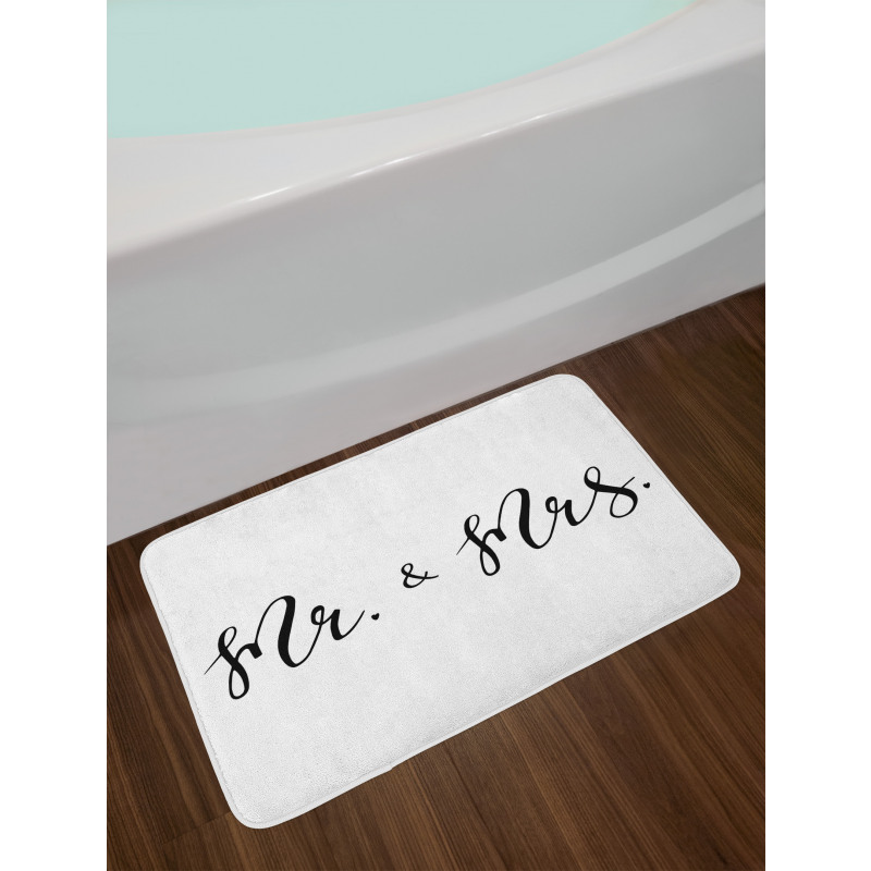 Mr and Mrs Text Bath Mat