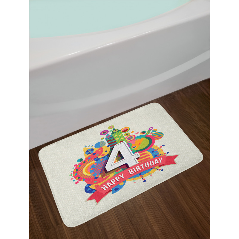 4 Years Old Colorful Bath Mat