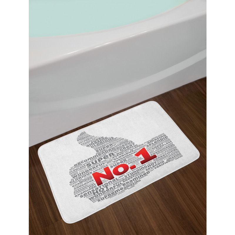 Thumbs up Number Bath Mat