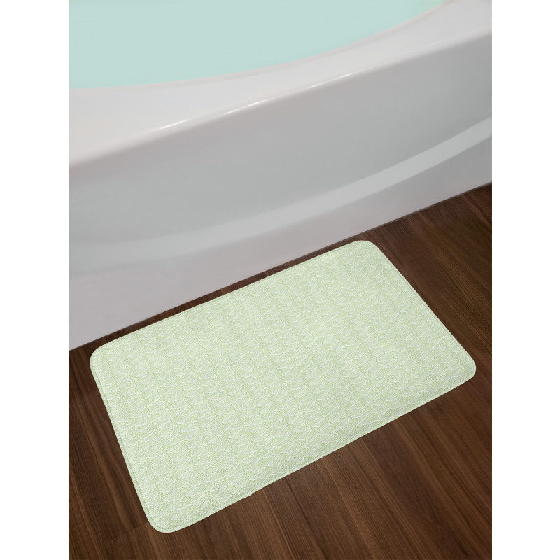 Green Arcs of Stars Bath Mat